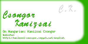 csongor kanizsai business card